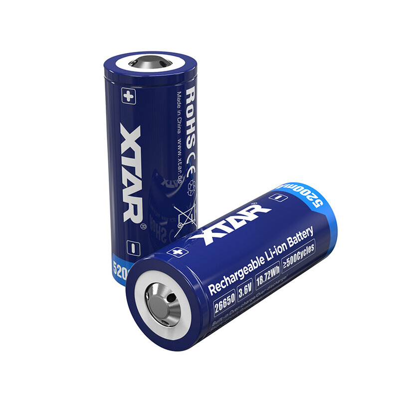 akumulator Xtar 26650 3 6V Li ion 5200mAh z zabezpieczeniem BUTTON TOP 3